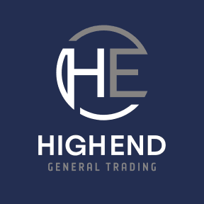 High End logo with blue bg 